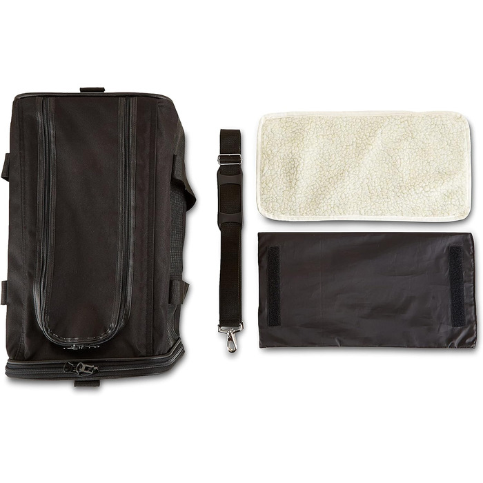 Переноска для собак Storeo Basics AMZSC-002 з м&39якими стінками, середня, чорна, 42 Д x 24 Ш x 25 В см