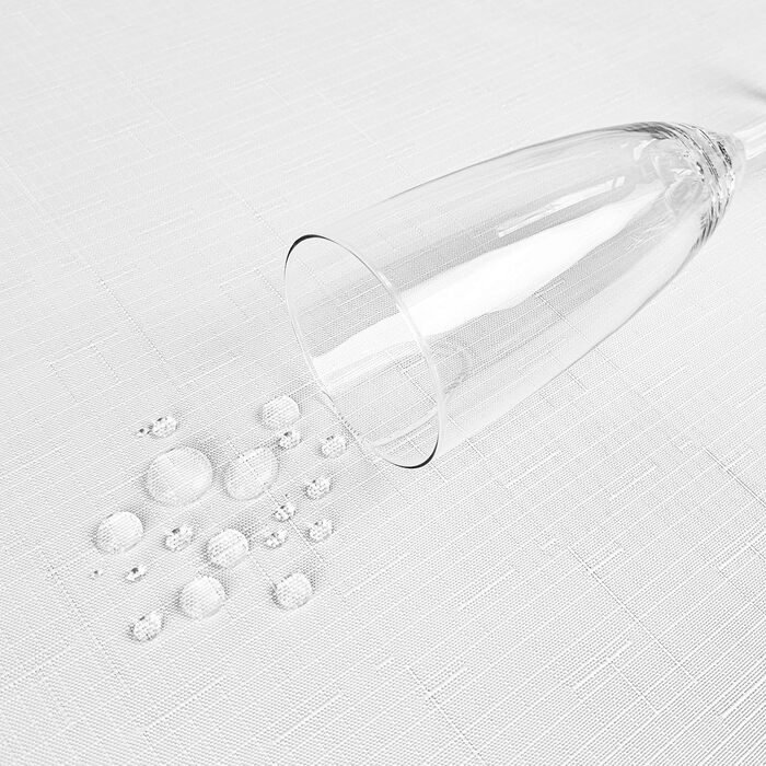 Скатертина Vienna Home, захист від плям, біла, овальна 140х180 см Біла 140 х 180 см овальна