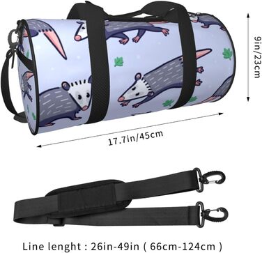 Спортивна сумка, дорожня сумка, сумка для подорожей, з принтом Опосум, сумка на нічліг, чорна, універсальний розмір