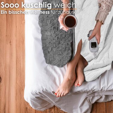 Електрична ковдра з автоматичним вимкненням, м&39яка електрична ковдра 180x130 см, м&39яка ковдра для ліжка або дивана, термоковдра, електрична ковдра з підігрівом, ковдра з підігрівом для ліжка, 9 налаштувань температури, можна прати до 40C