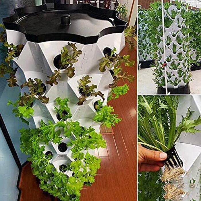 Для трав, фруктів і овочів із зволожуючим насосом, таймером, адаптером, грядкою для посіву та сітками, 8 поверхів