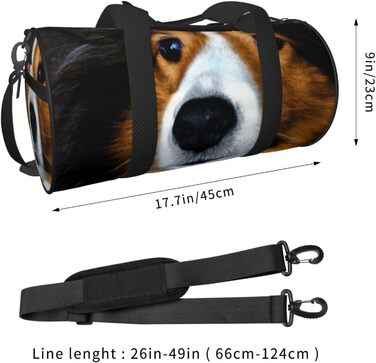 Спортивна сумка для подорожей, малюнок Шетландська вівчарка, Чорна, Універсальний розмір, Дорожня сумка