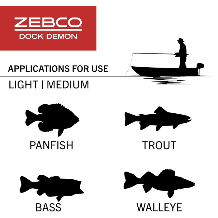 Котушка для спінінгу Zebco Dock Demon або Spincast та вудка, міцне скловолокно 76,2 см, комбінована котушка для спінінгу Quickset Anti-Reverse - фіолетова