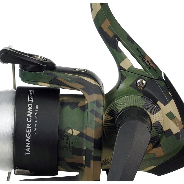 Спінінговий комплект Mitchell Tanager Camo II Легкий набір вудилища та котушки для прісноводної та хижої риболовлі Ідеально для початківців 2-дільний, 2.7м 15-40г
