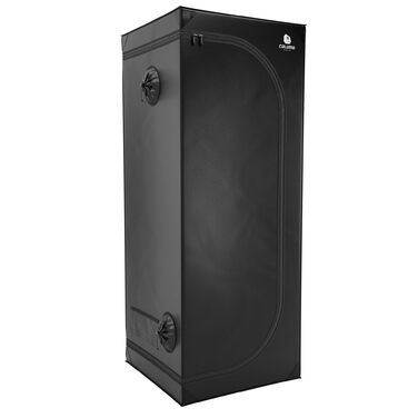 Намет для вирощування рослин в приміщенні, 60x60x160 см, з піддоном, отворами для кабелів та інструкцією зі збирання