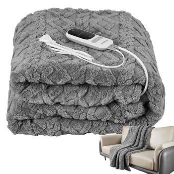 Електрична ковдра з автоматичним вимкненням, м&39яка електрична ковдра 180x130 см, м&39яка ковдра для ліжка або дивана, термоковдра, електрична ковдра з підігрівом, ковдра з підігрівом для ліжка, 9 налаштувань температури, можна прати до 40C