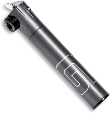 Велосипедний насос GIYO Super Micro, металевий, найменший насос, доступний з телескопічним насосом для гірського велосипеда (80 PSI), великий об&39єм, клапан Presta та Schrader, зроблено на Тайвані (GM-043LT)