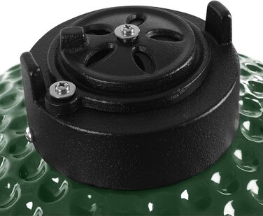 Вугільний гриль Haiiro Ø 32 см з термометром, дерев'яна ручка зелений керамічний гриль Kamado, міні-гриль на вугіллі, міні-гриль к