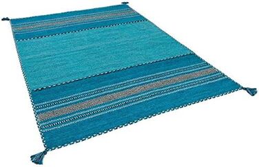 Натуральний килим Пергам Килим Наварро бірюзовий в 6 розмірах 70х140 см