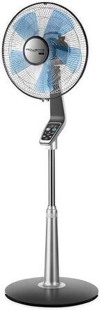 П'єдестальний вентилятор Turbo Boost Silence Extreme з пультом дистанційного керування, діаметр 40 см, надзвичайно тихий, чорний/с