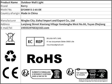 Вуличний настінний світильник Kerry, водонепроникний IP65, чорні алюмінієві настінні світильники з підйомом/опусканням, настінний світильник GU10 для саду, патіо, входу, лампочка не входить до комплекту - дві штуки, чорний