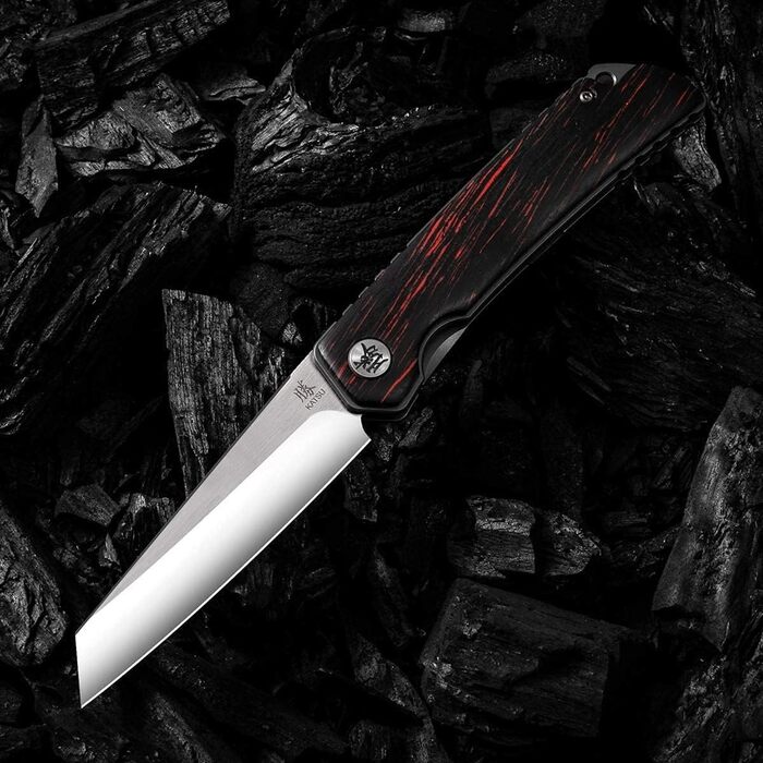 Складаний ніж кишеньковий ніж з ручкою G10, одноручний ніж для виживання на відкритому повітрі зі сталевим лезом D2 зі шкіряними п