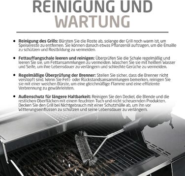 Газовий гриль Amig Fireplus XL GRILL-2 4F (129 x 55 x 115 см) чавунна решітка (60 x 41,5 см), термометр, бічна полиця, нижня шафа та колеса з гальмами, чорний