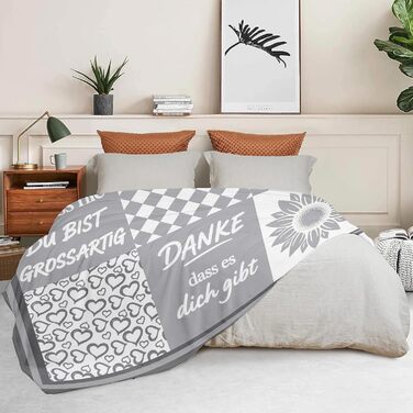 Подарунки для дівчини м&39яка ковдра 150 x 200 см - обіймальна ковдра для жінок та чоловіків, подарунки для найкращої подруги, сестри, колеги, мами, коханих - на дні народження, Різдво, річниці. Сіра обіймальна ковдра 150 x 200 см