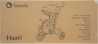 Триколісний велосипед LIONELO Haari 2в1 з ручкою від 18 місяців до 25 кг, вперед і назад, безкамерні гумові шини, вільний хід, кош