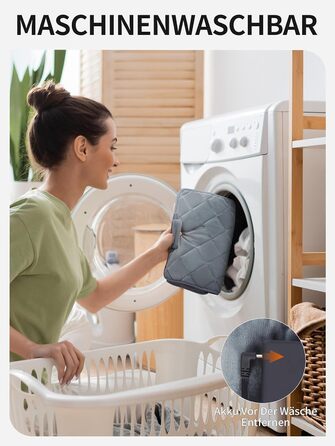 Бездротова ковдра з підігрівом Vofuoti з акумуляторною батареєю, 10000 мАг, нагрівальна подушка для спини з 3 режимами нагріву, електрична нагрівальна подушка для спини, плечей, живота, шиї, ніг, колін, можна прати в пральній машині, подарунок на День мат