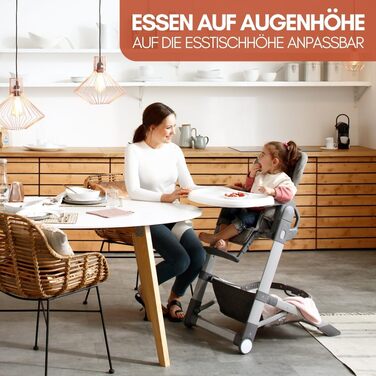 Дитячий стільчик для годування hauck Grow Up з функцією нахилу від народження - Дитячий стільчик зі столиком, на коліщатках, склад