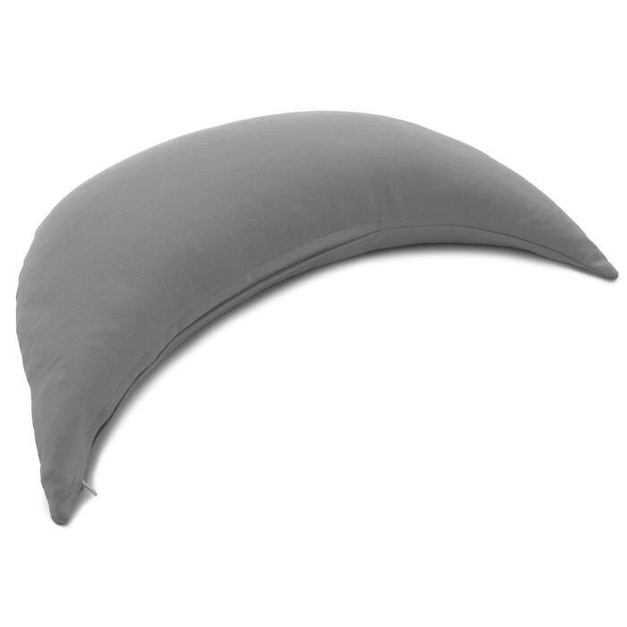 Подушка GIRAFFENLAND Crescent з органічною лушпинням проса, сірий колір - подушка з проса з додатковою органічною інкрустацією, органічне лушпиння проса плюс