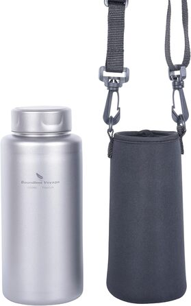 Безмежна подорож Одношарова титанова пляшка для води Пляшка для води Sport 1000 мл Титанова герметична спортивна пляшка Титанова ї