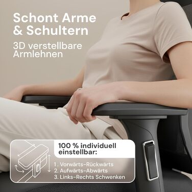 Ергономічне офісне крісло Alpha ОРІГІНАЛ Ергономічне робоче крісло з 11 налаштуваннями комфорту Ігрове крісло та поворотне крісло для дому та офісу Офісне крісло та крісло керівника до 150 кг