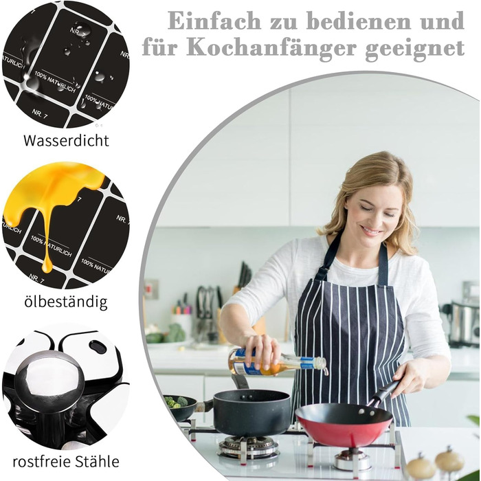 Карусель для спецій, що обертається на 360, органайзер для спецій з 6 баночками для спецій об&39ємом 120 мл, регулювання розміру на 360, ніжна підставка для спецій з нержавіючої сталі, зберігання основних спецій для початківців-кухарів, один шар - 6 баноч