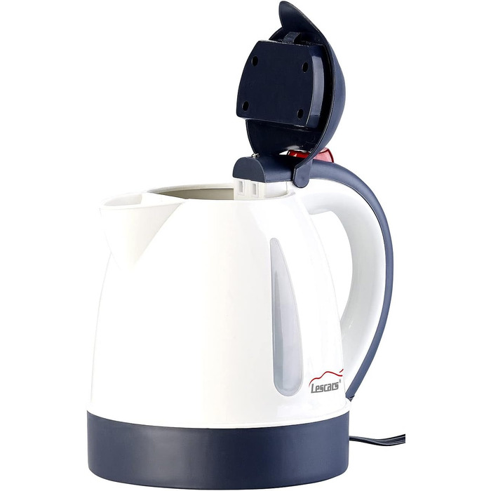 Чайник Lescars 24V Чайник для вантажівок та автодомів на 24 В, 240 Вт, 800 мл (чайник 24 В для вантажівок, автомобільний чайник, п