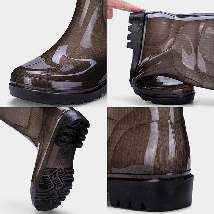 Водонепроникні гумові чоботи з високим халявою, швидковисихаючі, нековзні робочі чоботи з потовщеною підошвою для активного відпочинку, садівництва та інтенсивного використання. Гумові чоботи, помаранчеві, розмір 39 EU.