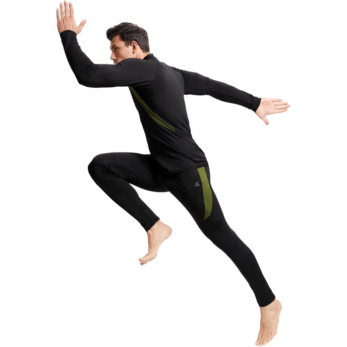 Чоловіча термобілизна CL Convallaria, функціональна білизна, лижна білизна, дихаюча флісова підкладка, комплект термобілизни, розмір L, чорний