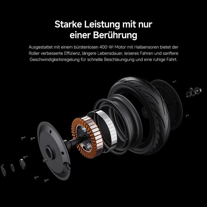 Або 5 Max з допуском до експлуатації в Німеччині (макс. 20 км/год, запас ходу до 70 км та нахил 25, пневматичні шини, подвійні гальма, дисплей, застосунок). 5 Elite Max запас ходу 45 км, 4 Lite, 4 Pro Plus, 4 Ultra, 5 Elite, 5, 5 Pro