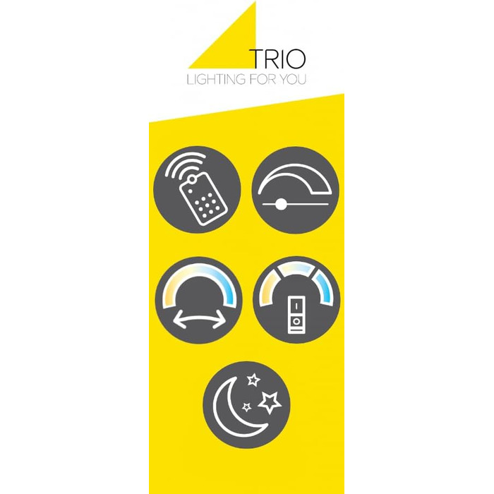 Стеля LED-світильник Trio Leuchten Irvine 620010431, матовий білий метал, 60 Вт LED, з пультом, димером та нічним підсвічуванням
