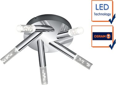 Стеля LED-світильник Trio Bolsa 682410506, метал хром, 5 шт. 3.1 Вт
