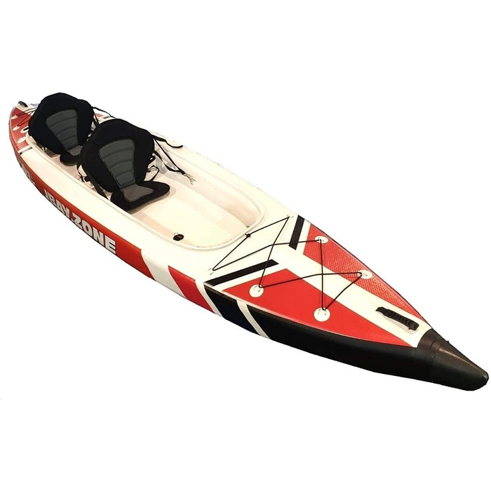 Надувний каяк-каное JBAY.Zone V-подібної форми, повністю виготовлений з матеріалу високого тиску, зшитого методом крапельного шва, двомісний