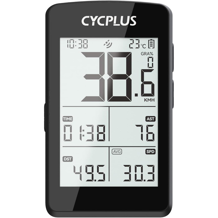 Велокомп'ютер CYCPLUS GPS, 2.8 дюйма, IP67, Електроніка/Bluetooth/ANT, Чорний