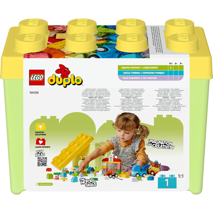 Конструктор LEGO DUPLO Classic 10439, Кам'яна коробка Машини та Вантажівки, 80 деталей