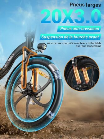 Електричний велосипед MilePort 1 для дорослих, складний електричний велосипед потужністю 250 Вт зі знімним акумулятором 36 В 13 Аг, швидкість 25 км/год та запас ходу 100 км, електровелосипед з товстими шинами 20&quot x 3,0&quot для міських поїздок, зелени