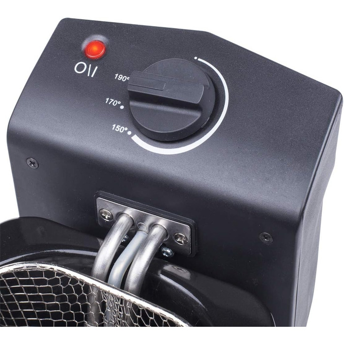 Фритюрниця з нержавіючої сталі Tristar - з об'ємом 2 літри, функцією холодної зони та регульованим термостатом до 190C, FR-6919, срібло