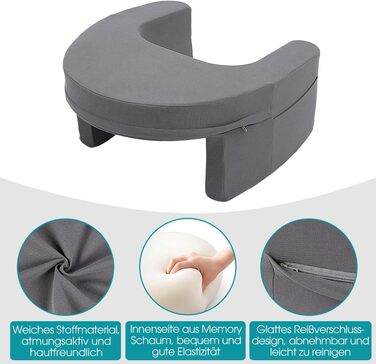 Подушка для читання Ejoyous для ліжка та дивана, подушка для колін для ігор, подушка для ноутбука, геймерська подушка з підлокітниками та бічною кишенею, для дорослих, які грають, читають, дивляться телевізор, грають на дивані