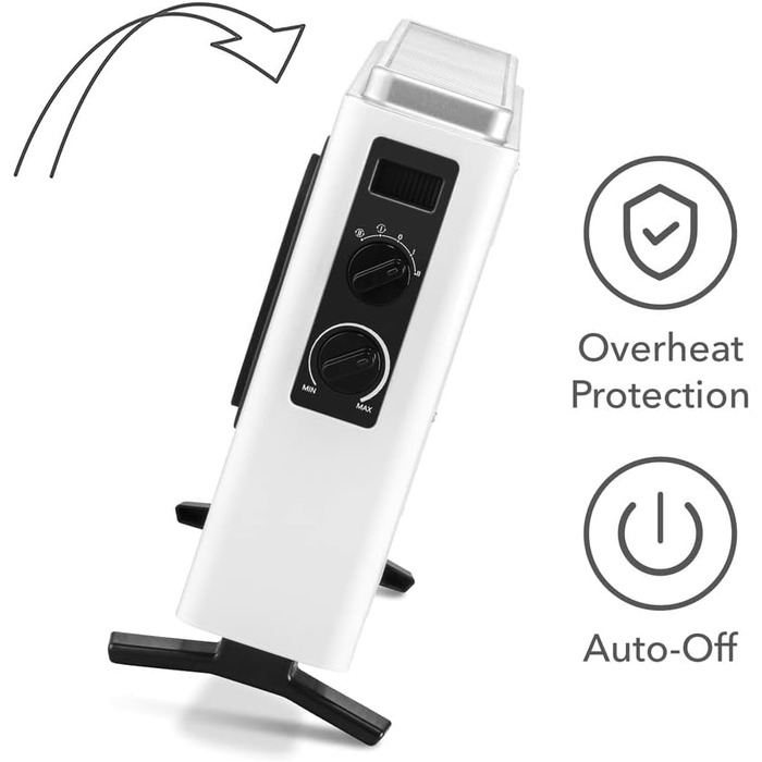 Конвекторний обігрівач TROTEC TCH 23 E - теплова потужність 1000 Вт / 2000 Вт турбо - електричний радіатор