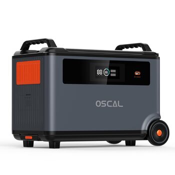 Портативна електростанція OSCAL BP3600 з додатковим акумулятором, вихідна потужність 3600 Вт (піксельна напруга 7200 Вт), резервний акумулятор LFP 3600 Втгод для дому, сонячний генератор для кемпінгу, автофургонів, надзвичайних ситуацій
