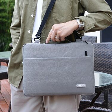 Сумка на плече для ноутбука 12 14 16 дюймів Водонепроникна сумка для ноутбука Міцний і легкий месенджер 14 чорний