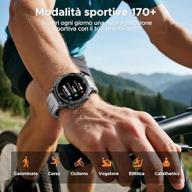 Розумний годинник DOOGEE Anywise W1 Pro для чоловіків, дводіапазонний GPS та офлайн-карти, водонепроникність 5 атм, 12 днів роботи від акумулятора, 1,43-дюймовий AMOLED HD, понад 170 спортивних режимів, Bluetooth-дзвінки, сумісний з Android/iOS, 2 чорних 