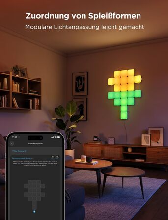 Міні-панелі Govee, світлодіодні настінні панелі, DIY Cube Light, Works with Matter, Alexa, Google Assistant, синхронізація з музикою, для ігрової кімнати, спальні, вітальні, 20 шт.