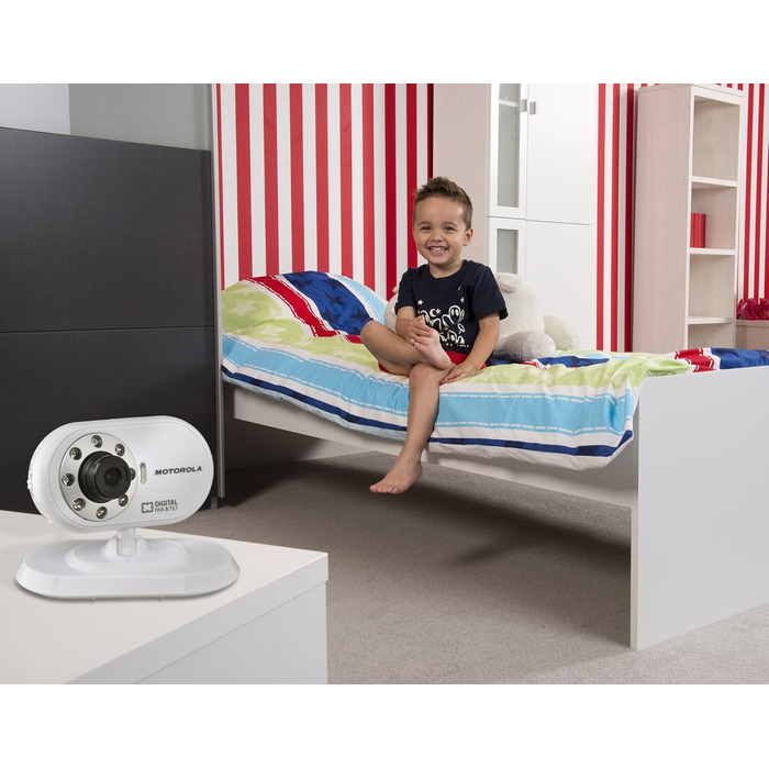 Відеоняня з кольоровим дисплеєм 2,4 дюйма та радіусом дії до 300 метрів, білий, 26 -