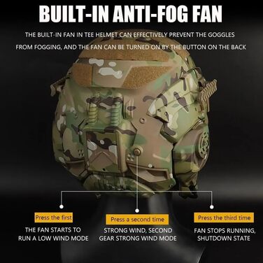 Тактичний шолом для страйкболу, вбудована гарнітура, вентилятор із захистом від запотівання, штормовий шолом, знімна маска, пейнтбольний спорядження, спорядження для страйкболу, захисний шолом BCP