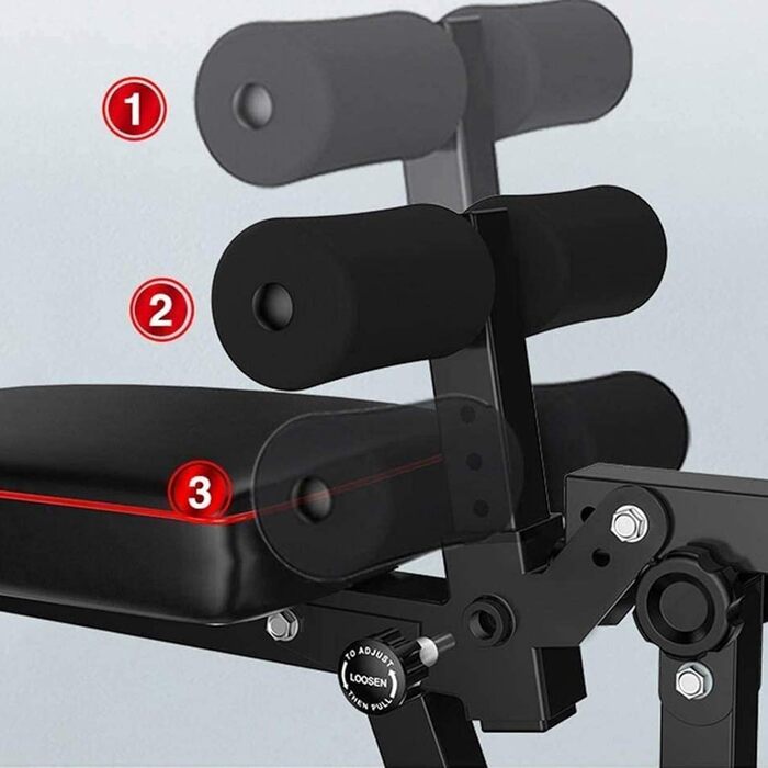 Складана лава для штанги GJXJY з підйомником ніг, багатофункціональна тренувальна фітнес-лава, регульована складна лава для жиму лежачи, похила лава, лава для присідань та тренувань м&39язів живота