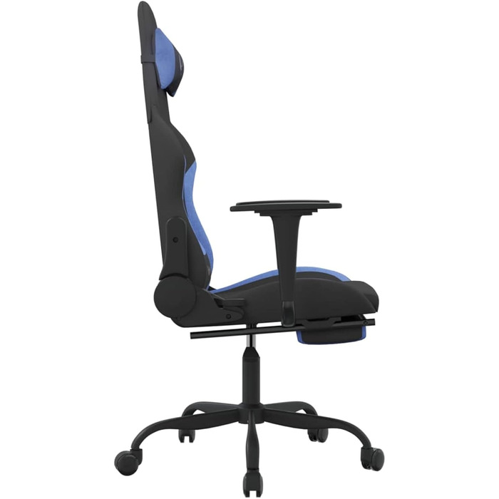 Ігрове крісло з підставкою для ніг, крісло для ПК, ігрове крісло, крісло для геймерів, крісла для домашнього офісу, крісла для ігор, крісло для PlayStation, комп&39ютерне крісло, чорно-синя тканина