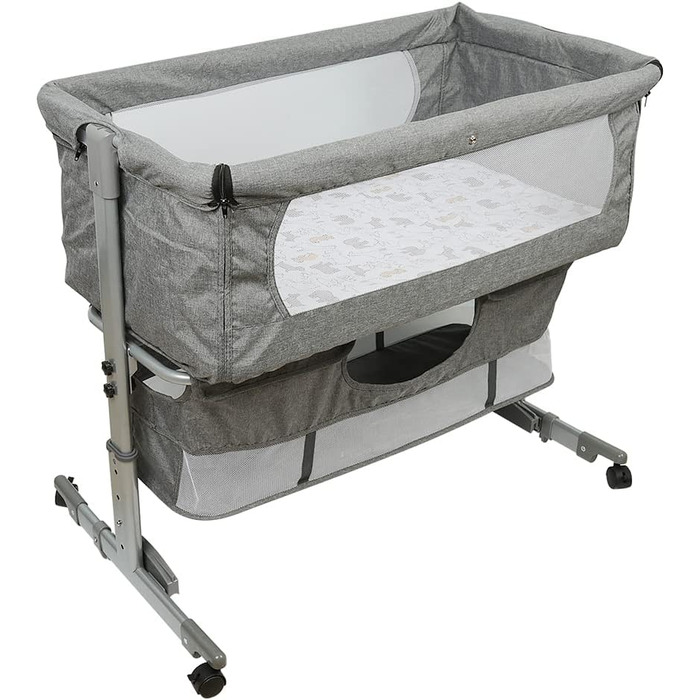 Колиска Cododo з матрацом та москітною сіткою, ліжечко 2-в-1, Cododo для дітей від 0 до 36 місяців, складна, 2-в-1, дитяча колиска, мобільне приліжкове ліжечко (93 x 57 x 71 88 см)