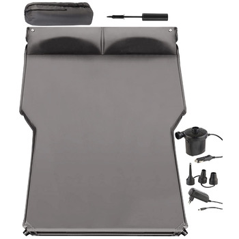 Автомобільний надувний матрац Lescars Самонадувальний автомобільний матрац XXL з повітряним насосом 12/230 В (матрац, автомобільний надувний матрац, ліжко)