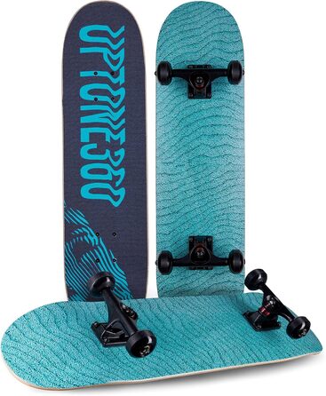 Скейтборд 31" Turquoise Fun Street – дитячий бірюзовий компліт 7-шаровий клен, для будь-якого віку та стилю, готовий до катання
