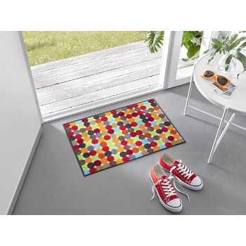 Килимок для дверей Mikado Dots 40x60 см, для використання всередині та зовні приміщень, можна прати